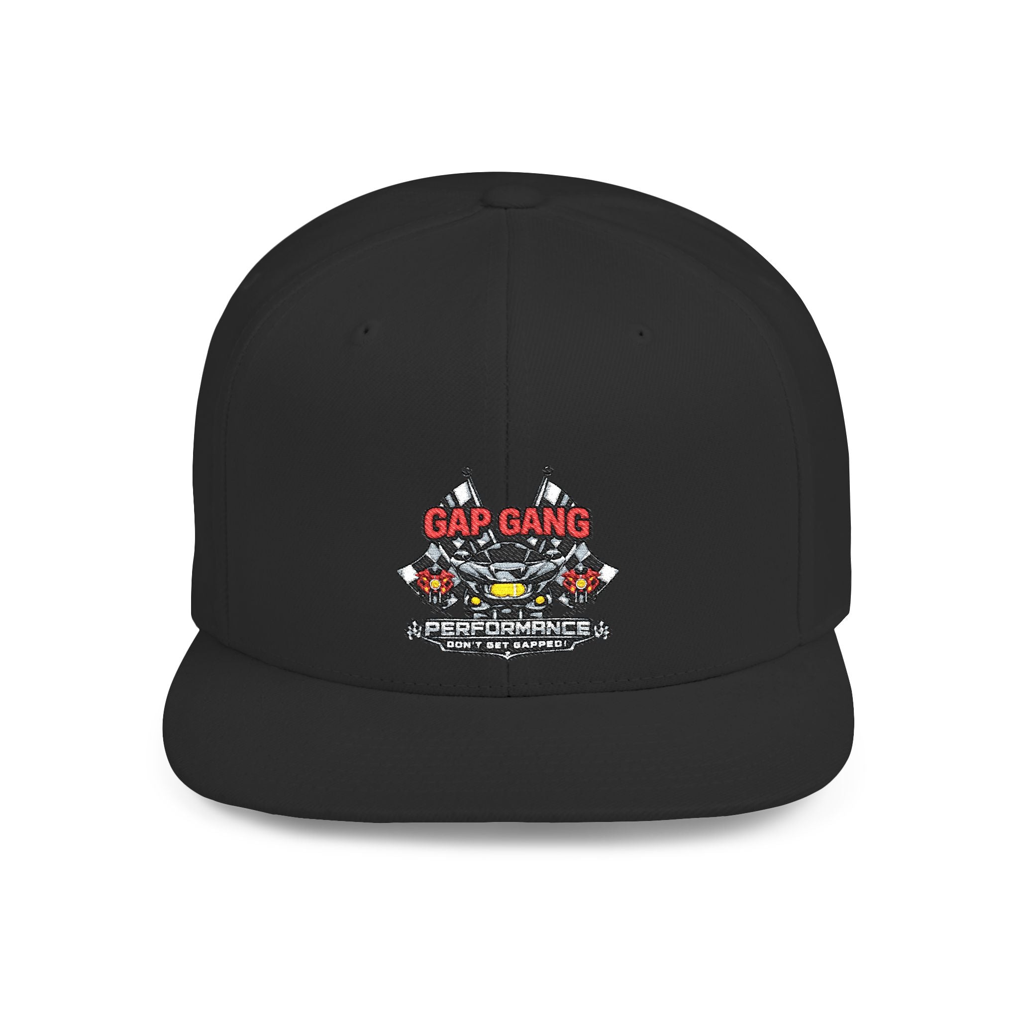 Snapback Hat — 'Gap Gang' Retro Graphic Flat Bill Cap