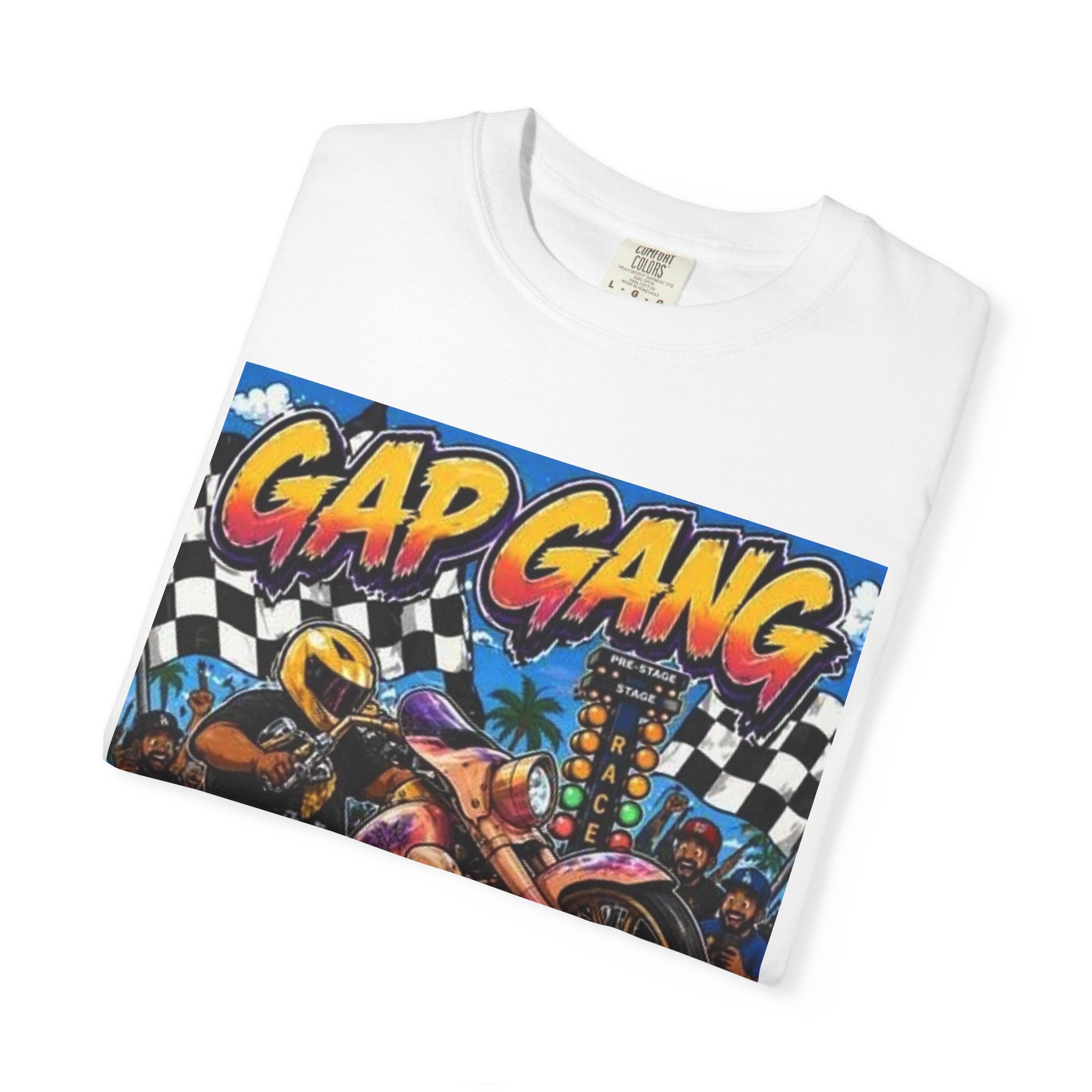 Gap Gang Performance Race Demon Motorcycle T‑Shirt — Vintage Racing Graphic Tee