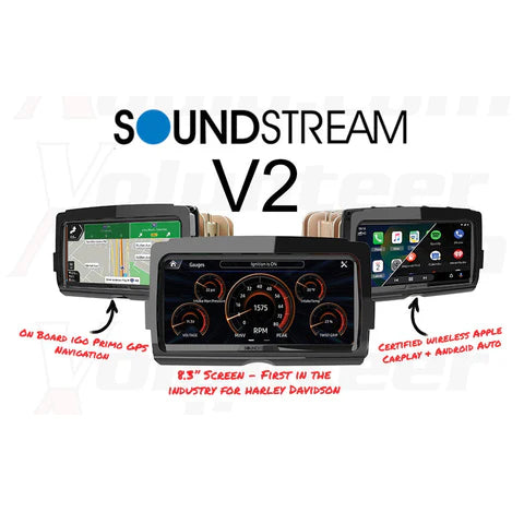 SoundStream Reserve V2 8.3” Plug & Play Headunit For 2014-2025 Harley Davidson® Touring Motorcycles